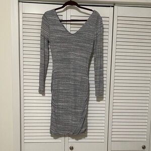 Banana Republic Heather Gray Long Sleeve Dress